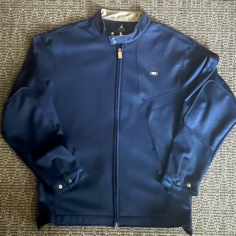 Jordan AF-1 Track Jacket Full Zip Men’s Sz M navy/silver Y2K Vintage Nike